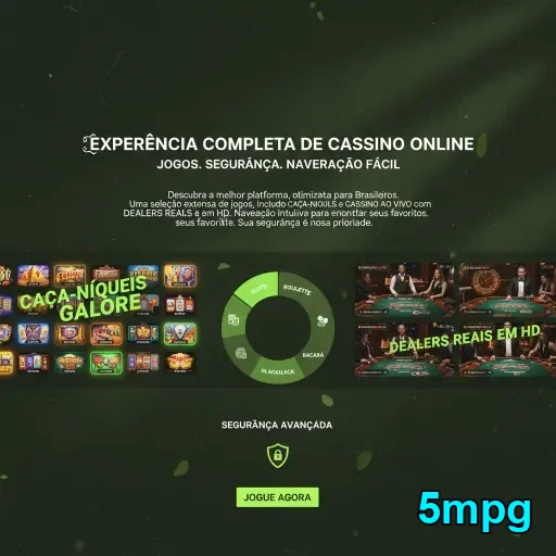 Ilustração de Explore o cassino online 5mpg com recompensas VIP exclusivas